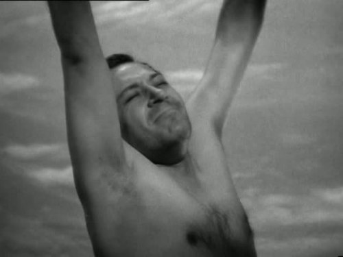 Souls at Sea (1937) part 2 of 2Gary Cooper and George Raft find themselves shirtless and hanging aro