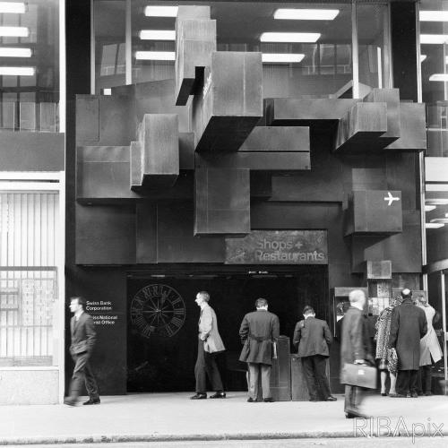 modernism-in-metroland: Entrance, Swiss Centre, Leicester Square (1960) by Justus Dahinden The Swiss