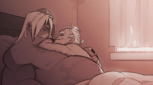 coconutmilkyway:comfy cozy <3 i like drawing them staying in dingy ratty motels between shenaniga