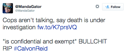 theariodg:  revolutionarykoolaid:  revolutionarykoolaid:  #Every28Hours (2/28/15): Calvon Reid, father of two, was tased to death by police in Broward County, FL. Police are giving no answers. The cops who killed he may even still be on duty. Please