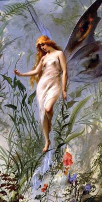 artbeautypaintings:  The lily fairy - Luis Ricardo Falero