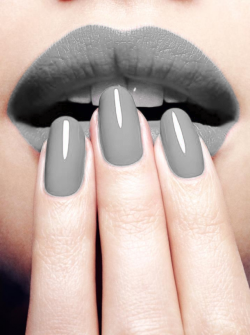 totallytransparent:  Semi Transparent Lips/Nails (lipstick and nail polish match colour of your blog)Made by Totally Transparent 