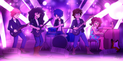 chicagoxjapan:My rock band OC commission,