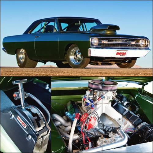 u-musclecars:  1969 Dodge Dart 572 Street Legal Drag Car ———————————— FAST FACTS ENGINE Type: 572ci Chrysler RB-series big-block Bore & stroke: 4.500 x 4.500 inches Compression ratio: 11.5:1 Block: World Products aluminum block,