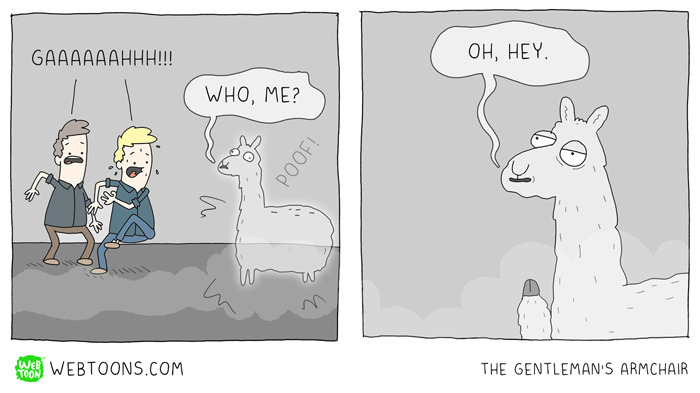 thegentlemansarmchair:  Ghost Llama 