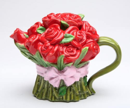 peachblushparlour: Flower Teapot, Strawberry Teapot, Roses Teapot, Cabbage Teapot, Pink Roses Teapot