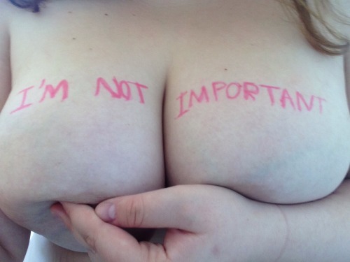 disposablefuckholes:  piggytoabuse:  femininebeauty:Write it on your fucking face.  So hot  Know what you’re worth.