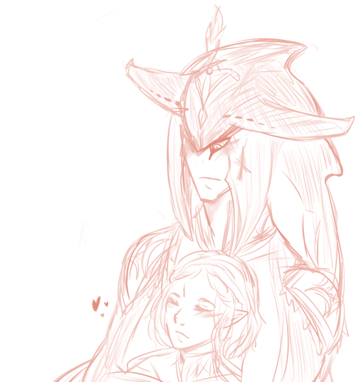 cosmicartistowo:A small sketch of Zelda and prince Sidon au! @yumoirail loz au, is just wow! im in l