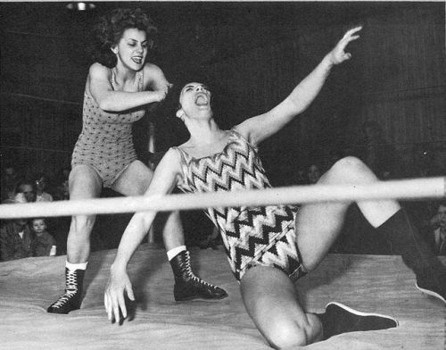 Old school hair pulling: Bette Boucher vs Princess Little Cloud