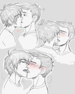 hydraulix-wing:alpha!hiro(aged-up!hiro) hidashi kisses. :)