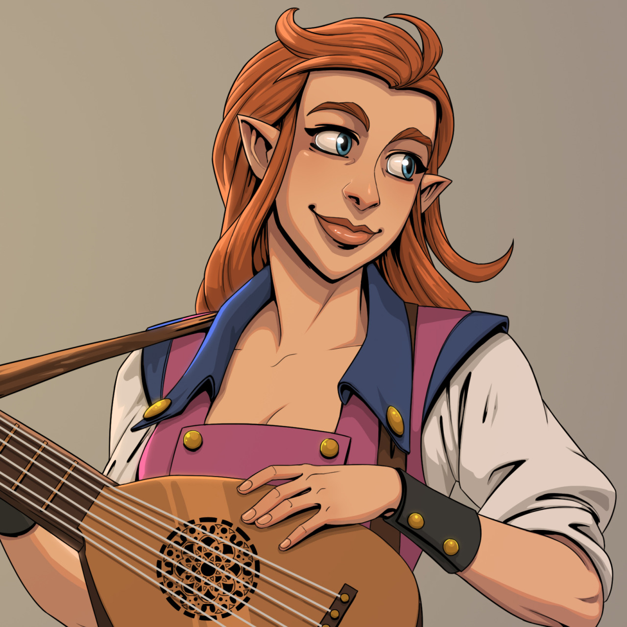 pix Half Elf Bard Female Lute here s tavi gray the half elf bard