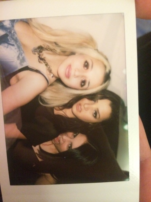 took a polaroid of my girls on halloween. baby spice x gemma x vampire