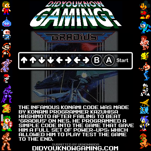 didyouknowgaming:  Konami.  http://www.glitterberri.com/developer-interviews/konami-the-nintendo-era/