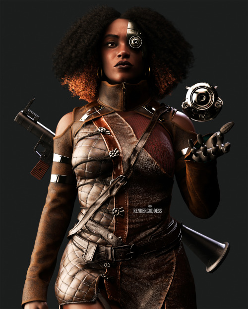 Jacqueline, my Blacktober piece. A character inspired by Apex Legends.