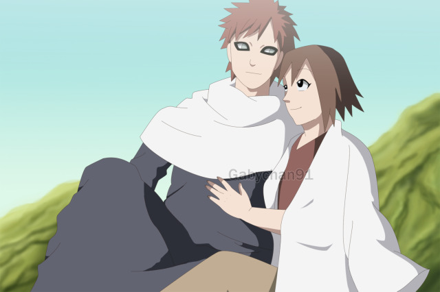 Ask GaaMatsu on Tumblr: Gaara and Matsuri, enjoying a moment of silence  during the sunrise. Since it's still pretty cold early in the morning, Gaara ...