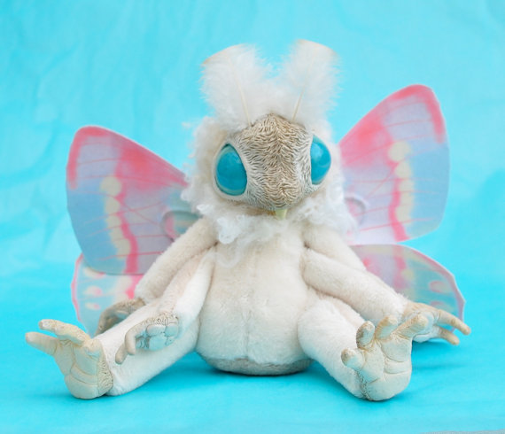 kinshoppingarchives:  Curly Mof - Cream and Pastel Moth Doll $145.16 [x] 