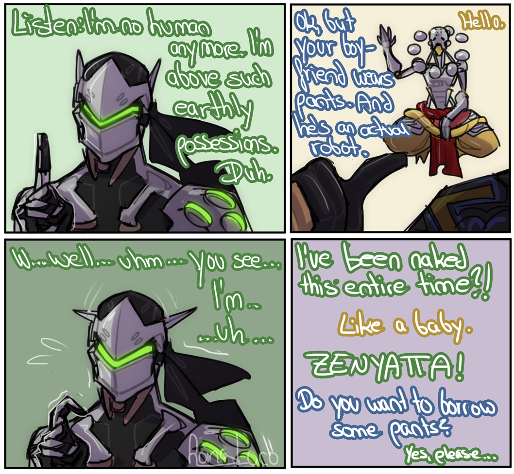 goingloco:  Like I’m not complaining but Genji is so damn naked. Also true brothers