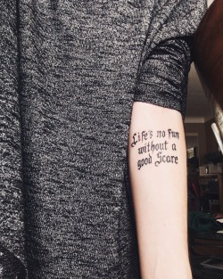 fuckyeahtattoos:  “Life’s no fun without a good Scare”   Done by Scot at The Collective Tattoos, Grand Ave. St. Paul MN