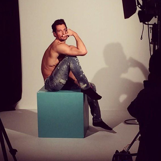 thekinggandy:David shooting today for Marie Claire UK  no&hellip;THAT is hot.