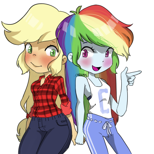 chibicmps:  Rainbow x AppleJack by Chibicmps