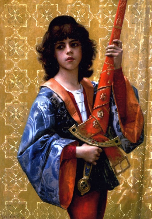Young Page in Florentine Garg (The Sword-Bearing Page) by Alexandre Cabanel, 1881.