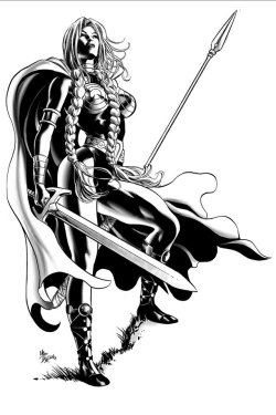 comic-book-ladies:Valkyrie by Mike Deodato