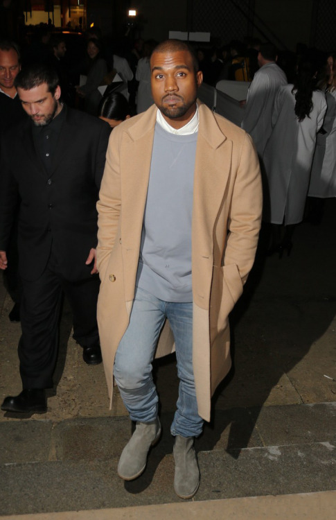 Porn timvogue:  Kanye West at Celine AW14 Show photos