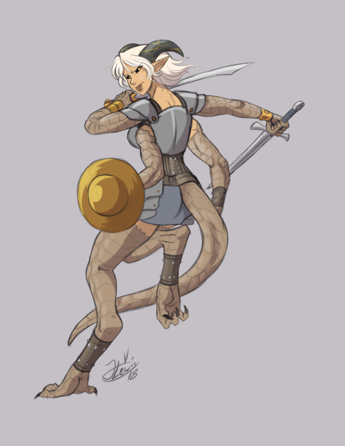 thatweirdartguyjosh: Some art of @aabsurdity ‘s Chastity in various D&D classes