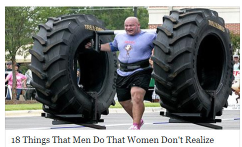 slow-riot:I hate it when women don’t realize that I’m just carrying tires. Literally always carrying