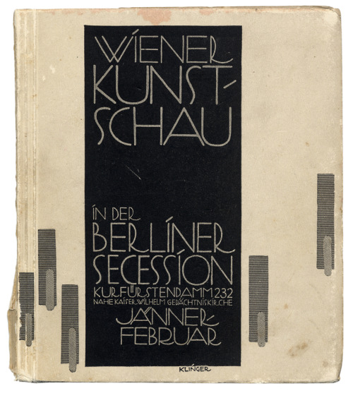 Julius Klinger, artwork for exhibition Wiener Kunstschau in der Berliner Secession, catalogue and po