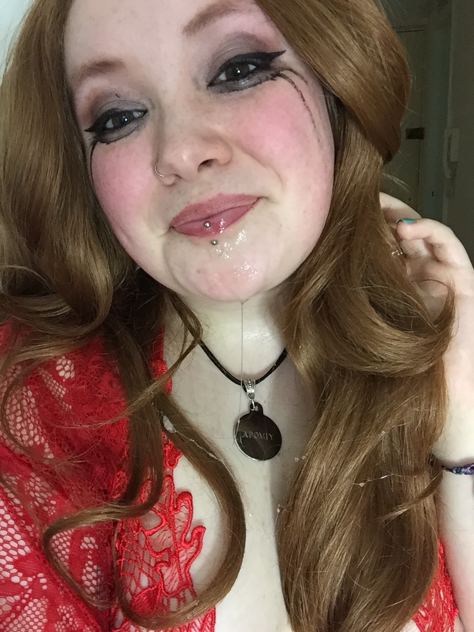curlyfrixxs: Even after crying, spitting all over myself &amp; bringing up my