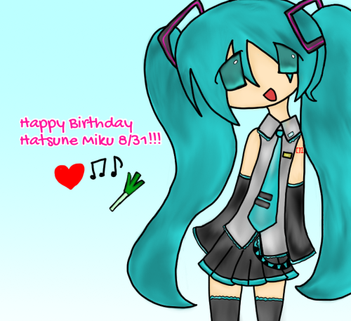 HAPPY BIRTHDAY HATSUNE MIKU I Love Miku Thank You For Everything Vocaloid Is In My Heart Forever...