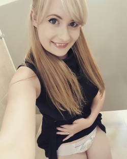 littlemisspixels:  Wearing a pull up at work :3 Hope you guys are having a great Friday! I am :)