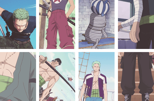 anna-hiwatari: All outfits Roronoa Zoro wore in One Piece 'till now EVER