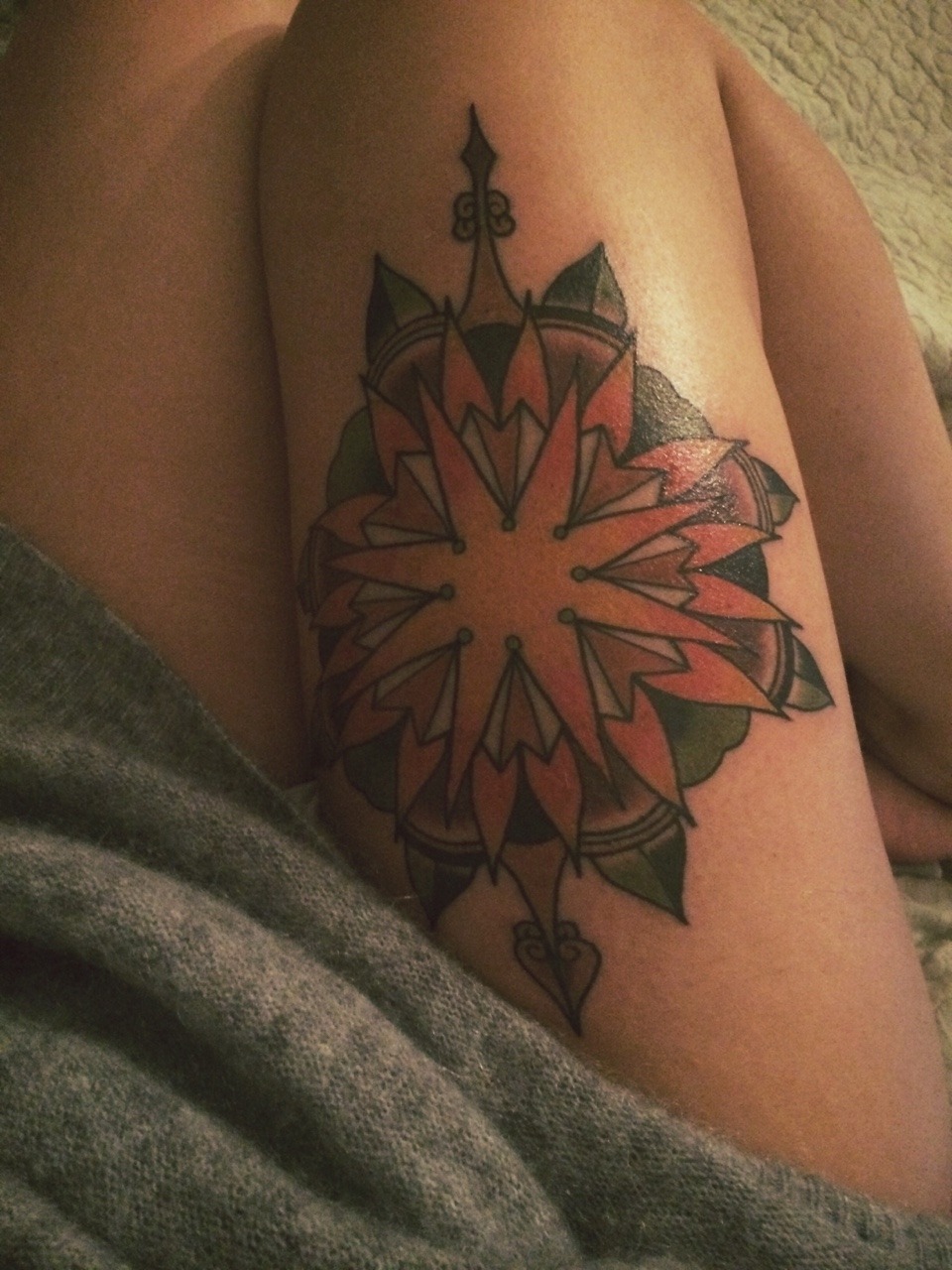 mujerito:  My first tattoo done in september! By Jimmy Duvall, Invictus tattoo✌️