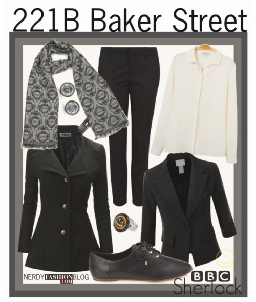 221B Baker Street - Sherlock | BBC Sherlock by chelsealauren10 Long sleeve blouse / Flare jacket /