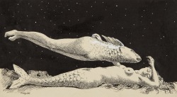 magictransistor:  René Magritte, Le rêve de l'androgyne (The dream of androgyne), c. 1938.