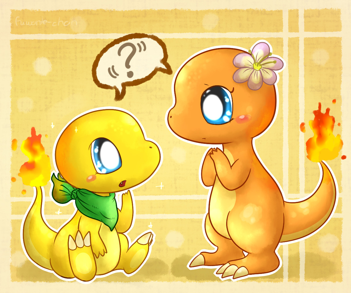 Shiny Charmander: “Why are you so orange?”
Normal Charmander: “And why are you yellow?”
What if a Shiny Pokemon meets a normal coloured one the first time? And what if a normal coloured Pokemon meets a Shiny the first time? o:
deviantart-version
More...