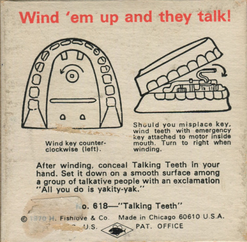 thegroovyarchives: 1970 “Talking Teeth” Box