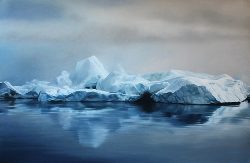 itscolossal:  Exploring Climate Change through Art: Giant Pastel Oceanscapes and