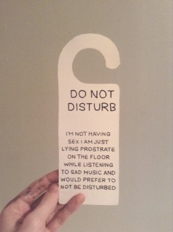 amajor7:i made a do not disturb sign