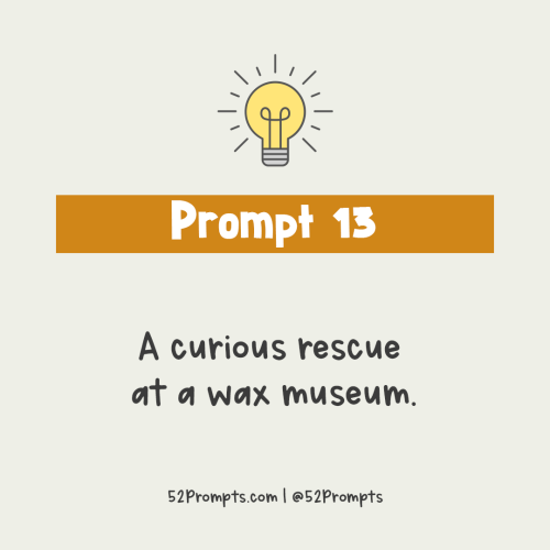 Write a story or create an illustration using the prompt: A curious rescue at a wax museum.Instagram