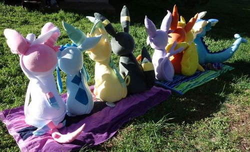 pacificpikachu: 1/1 Scale Pokémon Center Eeveelution Plush Set I always told myself that if the Eeveelutions ever got 1/1 scale plush, I’d buy the whole set. I wasn’t sure if it would ever actually happen, after all Eeveelutions are huge, but lo