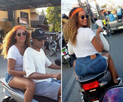 im-psychotic-sweetie:  blasianxbri:  brownglucose:  fuckyesbeyonce: Beyoncé &amp; Jay-Z in Thailand.   Jay is tiny!!!  I swear they go on more vacations in a mth than I have in the last 10 years  🍃