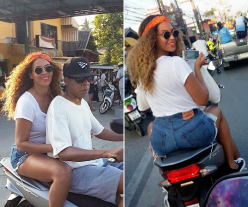 im-psychotic-sweetie:  blasianxbri:  brownglucose:  fuckyesbeyonce: Beyoncé & Jay-Z in Thailand.   Jay is tiny!!!  I swear they go on more vacations in a mth than I have in the last 10 years  🍃
