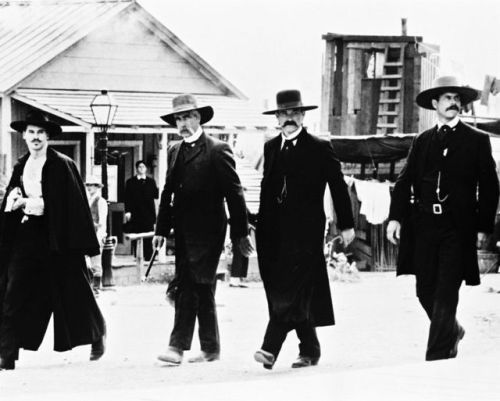 tranimation:Val Kilmer as Doc Holliday, Bill Paxton as Morgan Earp, Sam Elliott as Virgil Earp, and Kurt Russell as Wyatt Earp in TOMBSTONE (1993)