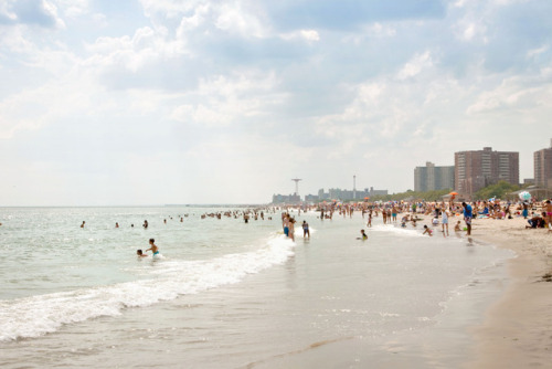 Brighton Beach in Brooklyn is one of the City’s many public beaches that are open for the season. Se