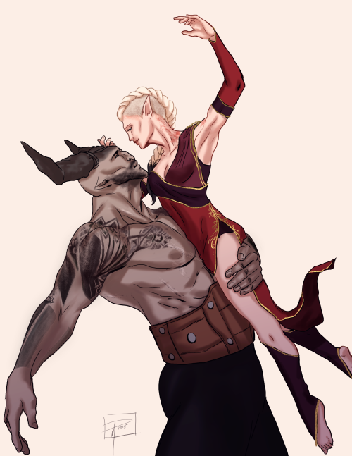 jadenite:the-inquisitor-rio:I realized I didn’t ever post this one, Bull and my Inquisitor, Rio,