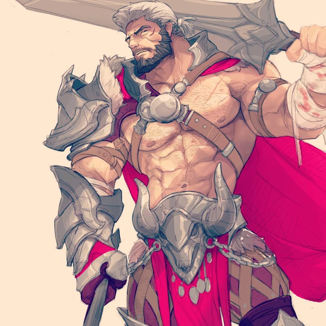 silverjow:  Color + value test, looking good so far :P #experiment #photoshop #digitalart