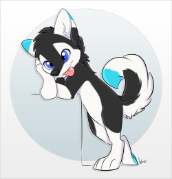 furrywolflover:Hanging around… - by KwiKx3 Cute :3